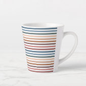 Minimalist Muted Rainbow Lines Milchtasse (Rechts)