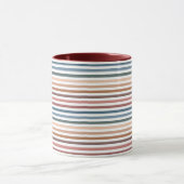 Minimalist Muted Rainbow Lines Tasse (Zentrum)