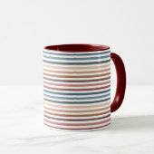 Minimalist Muted Rainbow Lines Tasse (VorderseiteRechts)
