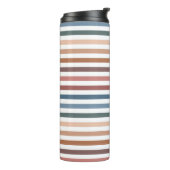 Minimalist Muted Rainbow Lines Thermosbecher (Nach links gedreht)