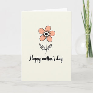 Minimalist Muttertags-Bloom-Karte Karte