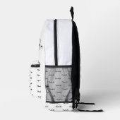 Minimalist Nashville Skyline, Tennessee City Bedruckter Rucksack (Rechts)