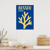 Minimalist Nassau Poster – Tropical Bahamas Wall (Küche)