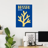 Minimalist Nassau Poster – Tropical Bahamas Wall (Heimbüro)