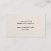 Minimalist Natural Beige Black QR code Networking Visitenkarte (Rückseite)