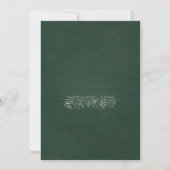 Minimalist Nature-inspired Leafy Save the Date Einladung (Rückseite)