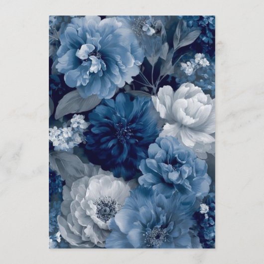 Minimalist Navy Blue and White Wedding Program Programm (Rückseite)