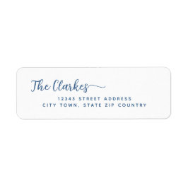 Minimalist Navy Blue Family Stationery