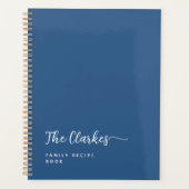 Minimalist Navy Blue Family Stationery Planer (Vorderseite)