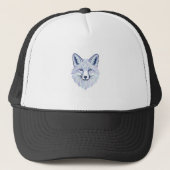 Minimalist Navy Blue Fox Baseball Cap Truckerkappe (Vorderseite)