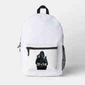 Minimalist Navy Blue Graphic Backpack Bedruckter Rucksack (Vorderseite)