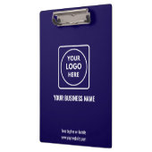 Minimalist Navy Blue Logo Pro clipboard Klemmbrett (Links)