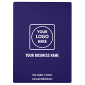 Minimalist Navy Blue Logo Pro clipboard Klemmbrett (Rückseite)