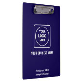 Minimalist Navy Blue Logo Pro clipboard Klemmbrett (Rechts)