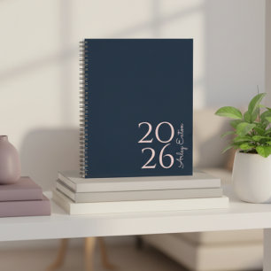 Minimalist Navy Custom Persönlicher Monatskalender Planer