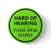Minimalist Neon Green Text Hard of Hearing