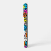 Minimalist Neon Scribble Doodle iPhone 16 case  Hülle (Linke Seite)