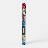 Minimalist Neon Scribble Doodle iPhone 16 case  Hülle (Rechte Seite)