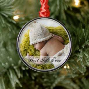 Minimalist Neugeborenes Das beste Geschenk überhau Ornament Aus Metall