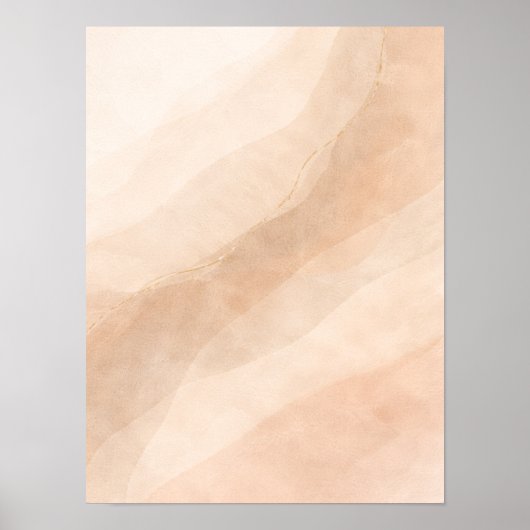 Minimalist Neutral Abstract Wall Art – Beige Organ Poster (Vorne)
