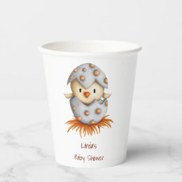 Minimalist Neutral Baby Bird Hatching Baby Shower Pappbecher