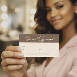 Minimalist Neutral Beige Beauty Appointment Card Terminkarte