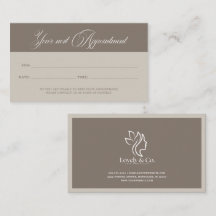 Minimalist Neutral Beige Beauty Appointment Card