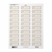 Minimalist Neutral beige Karo Hirsch Rücksendeadre (Vorne)