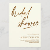 Minimalist Neutral Bridal Shower Invitation Einladung (Vorderseite)