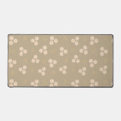 Minimalist Neutral Cream Daisy Floral Custom Schreibtischunterlage (Vorderseite)