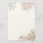 Minimalist Neutral Winter 40th Birthday Invitation Einladung (Rückseite)