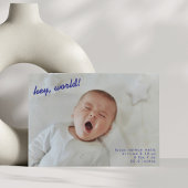 Minimalist New Baby Photo Newborn Hello Birth Ankündigung