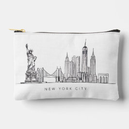 Minimalist New York City Skyline Line Art Zubehörtasche