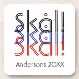 Minimalist Norway Skål! | Verlobungsgeschenk Getränkeuntersetzer