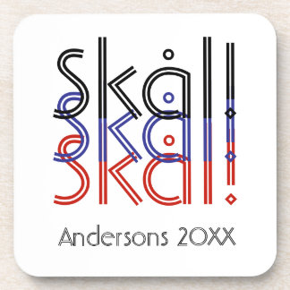 Minimalist Norway Skål! | Verlobungsgeschenk Getränkeuntersetzer