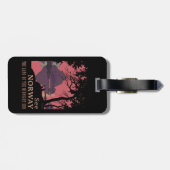 Minimalist Norway Sunset Poster - Mountain Fjord Gepäckanhänger (Rückseite horizontal)