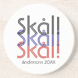 Minimalist Norwegen Skål! | Verlobung Andenken Getränkeuntersetzer