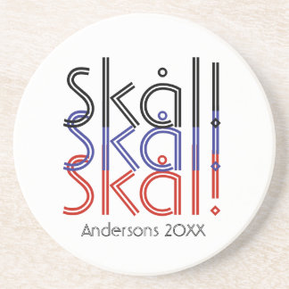 Minimalist Norwegen Skål! | Verlobung Andenken Getränkeuntersetzer