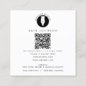 Minimalist Notary Service Signing Agent Logo Quadratische Visitenkarte (Rückseite)