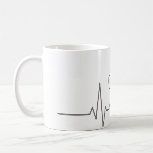 Minimalist Nurse Line Art Mug Kaffeetasse (Links)