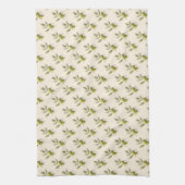 Minimalist olive branch seamless pattern geschirrtuch (Vertikal)