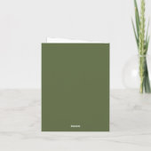 Minimalist Olive Green Elegant Script Custom name (Rückseite)