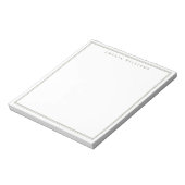 Minimalist Oliven Grün Monogramm Zwei Rahmen Notizblock (Rotiert)