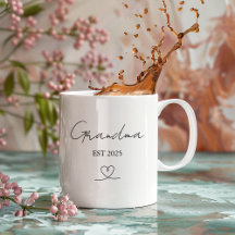 Minimalist Oma EST Jahr | Individuelle Geschenktas