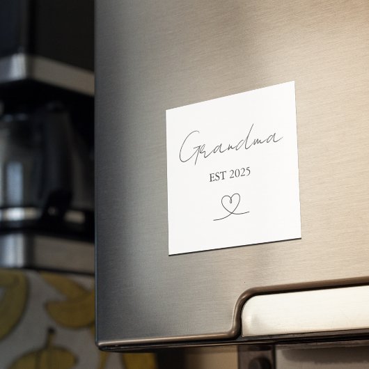 Minimalist Oma EST Jahr | Individueller Magnet