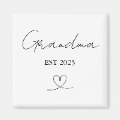 Minimalist Oma EST Jahr | Individueller Magnet (Vorne)