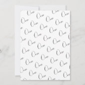 Minimalist One  Custom Photo First Birthday Einladung (Rückseite)