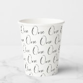 Minimalist One  First Birthday Pappbecher (Vorderseite)