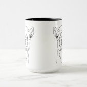 Minimalist One Line Camel Face Mug – Modern Contin Tasse (Zentrum)