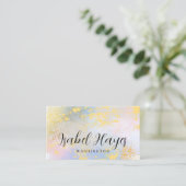 Minimalist Opal Stone Elegant Modern Visitenkarte (Stehend Vorderseite)